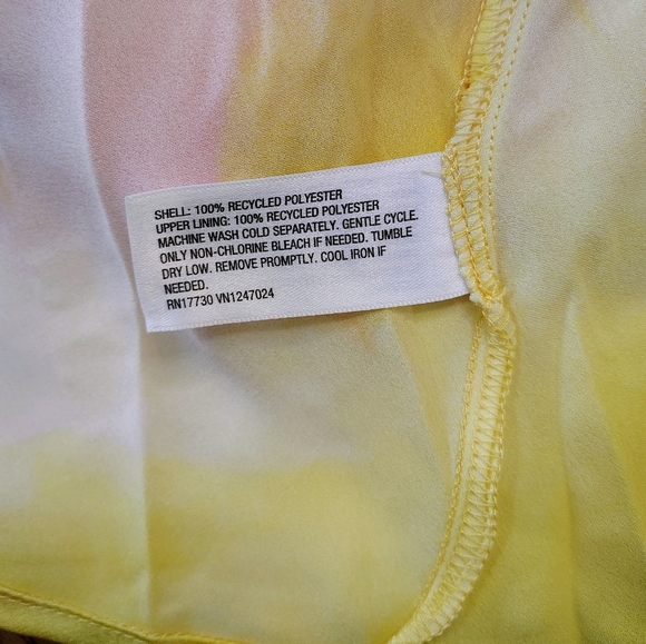 Diane Von Furstenberg intimate sleep dress Plus size XXL, tie dye print satin. - Picture 14 of 15